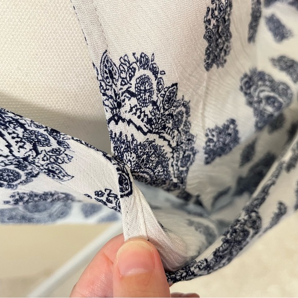 Altar’d State Surplice / Faux Wrap Front Lattice Long Sleeve Blouse - Picture 5 of 15